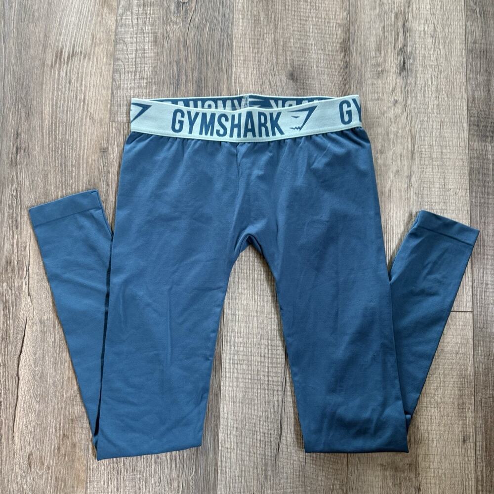 Gymshark Fit Leggings Size Medium Petrol Blue Turquoise Workout Pants Women